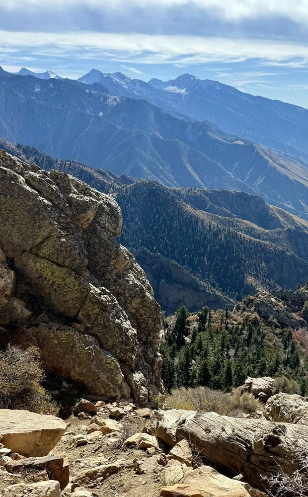 The Wasatch front above the Salt Lake valley.